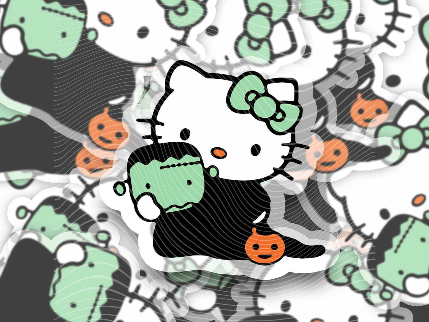 Hello Kitty Halloween Stickers - Frankenstein & Pumpkin Limited Edition - Imagine With Aloha