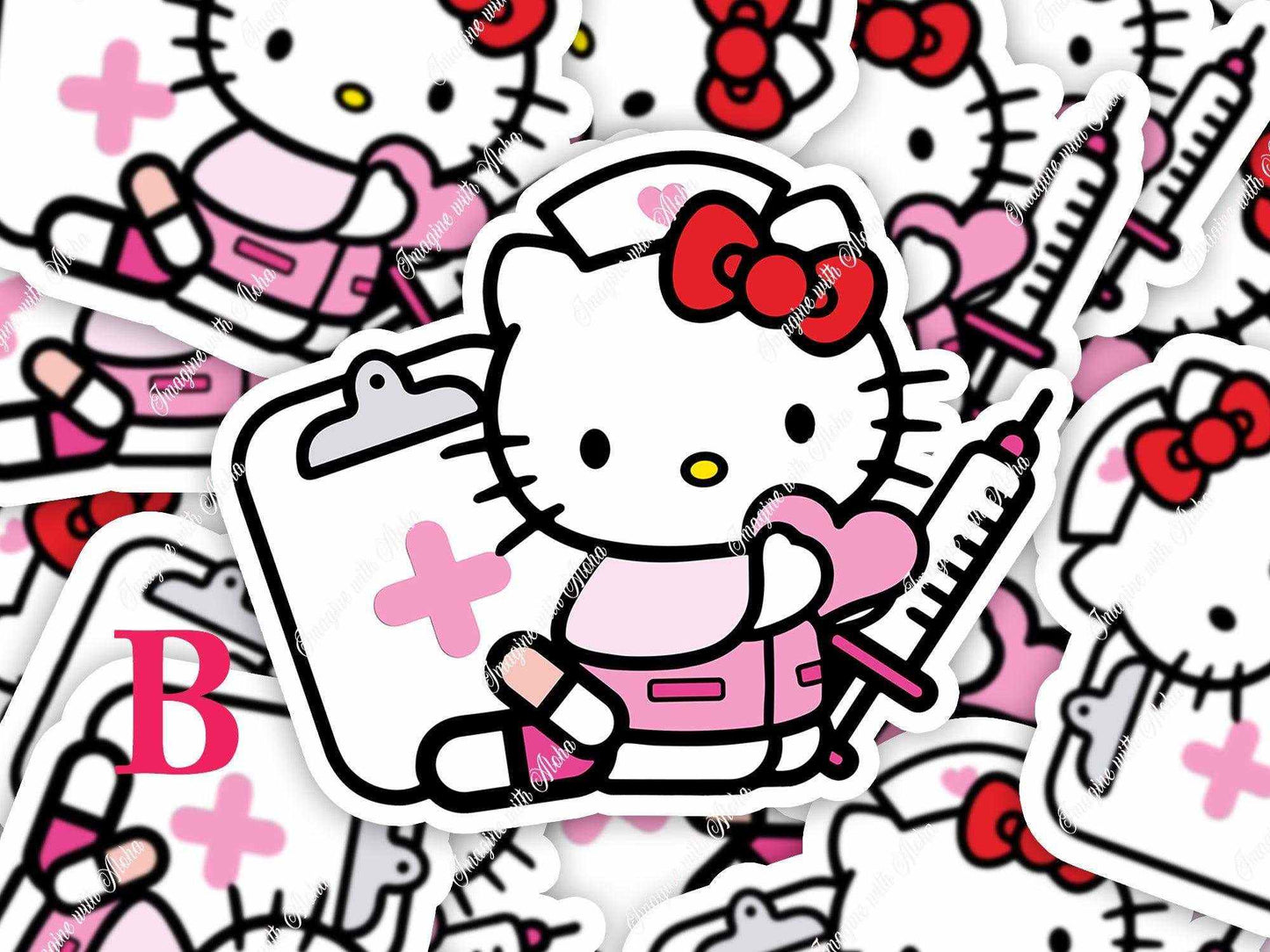 Hello Kitty Nurse Stickers , Rn Hello Kitty Sticker - Imagine With Aloha