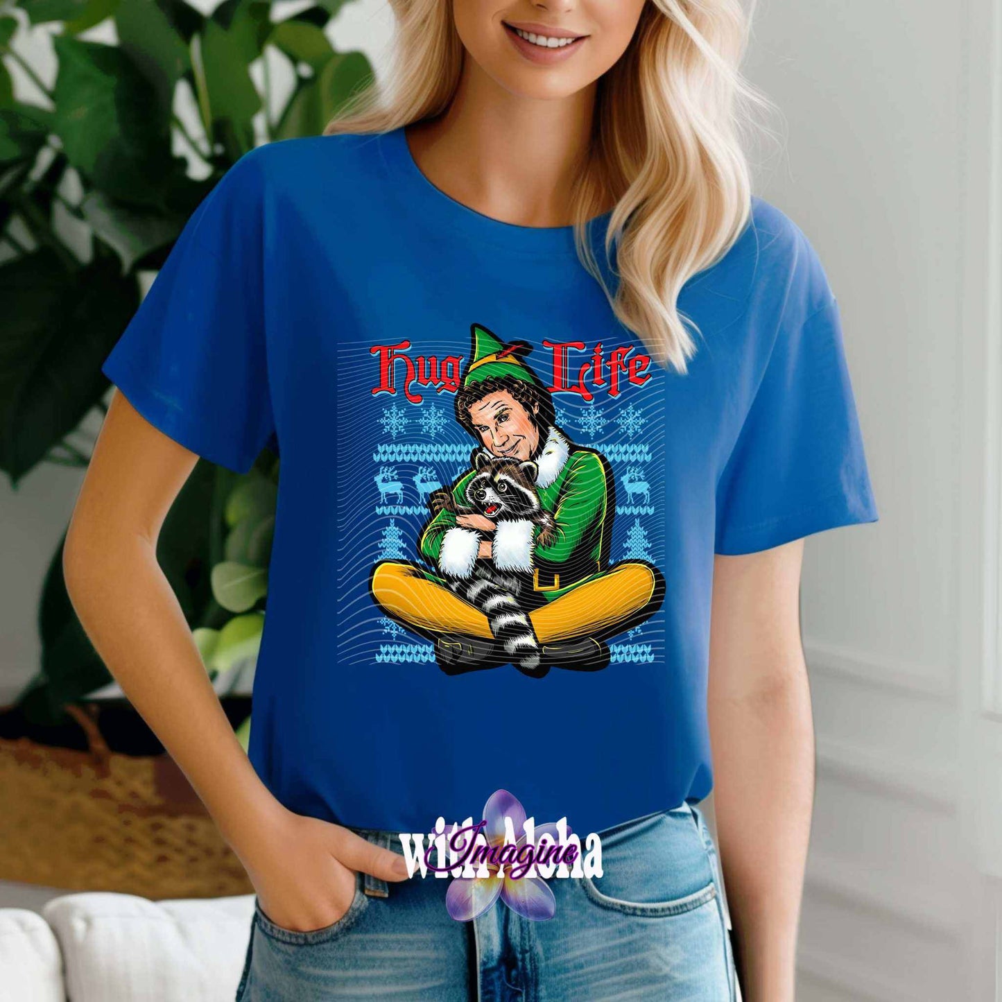 "Hug Life" Funny Christmas T-Shirt - Imagine With Aloha