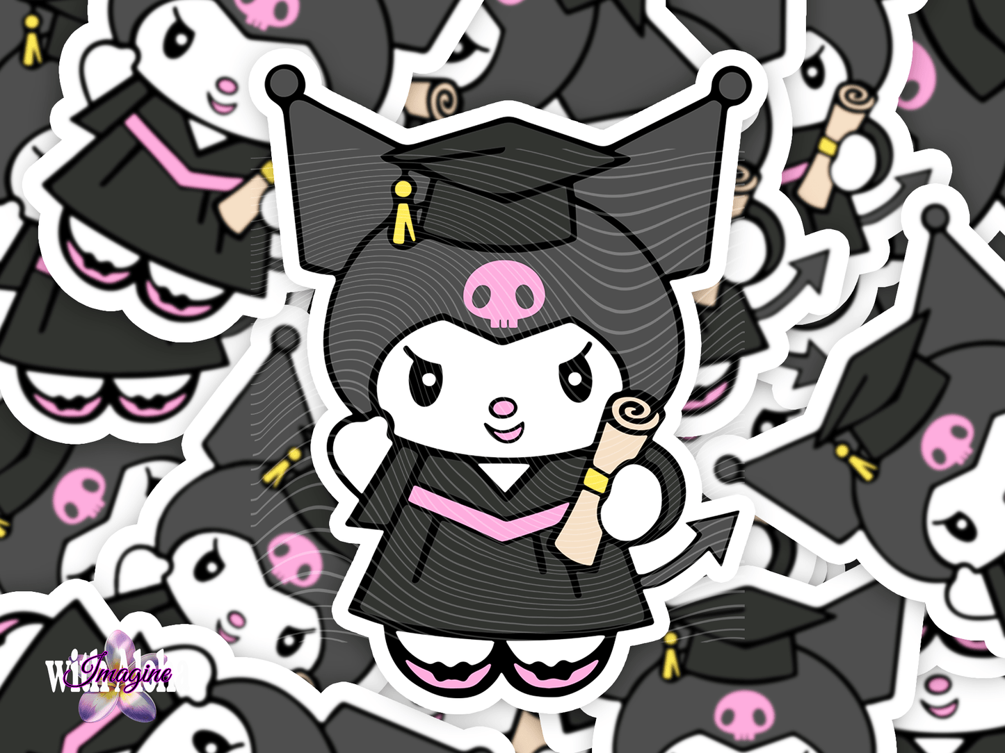 Kuromi Graduation Sticker – Celebrate Your Achievement in Style! 🎓✨ - Imagine With Aloha