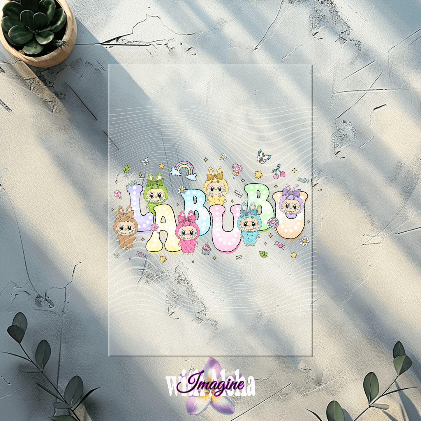 LABUBU Pastel Characters – Cute DTF Transfer - Imagine With Aloha
