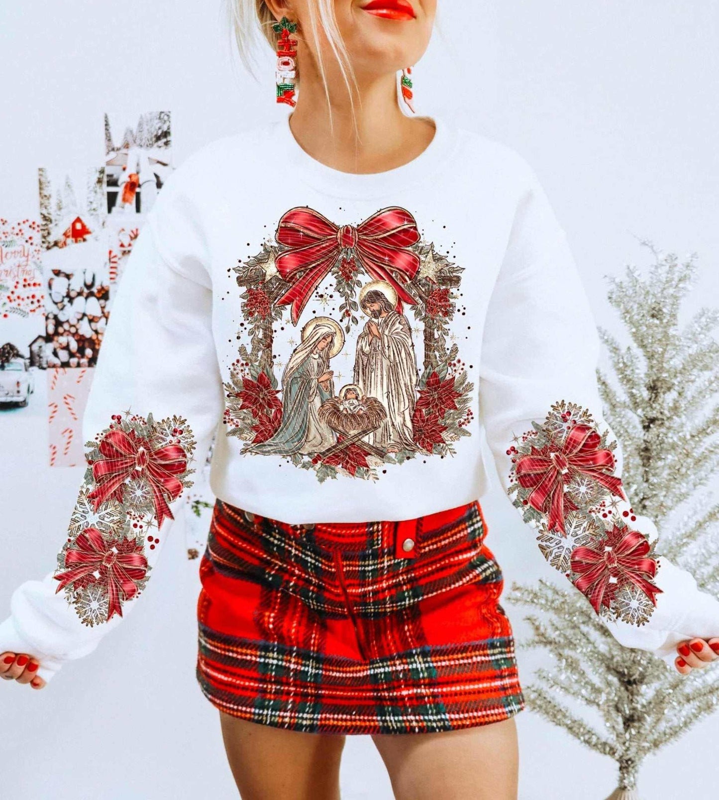 Noel Nativity - Christmas Long Sleeve T-Shirt - Imagine With Aloha