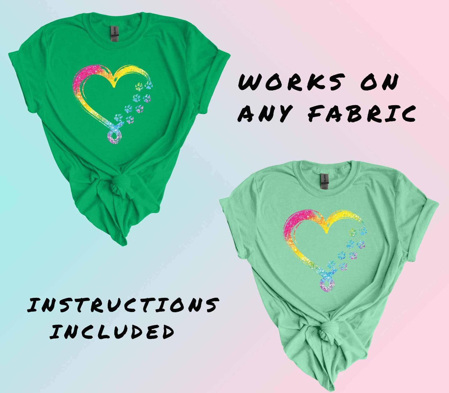 Paws and Heart DTF Transfer - Imagine With Aloha