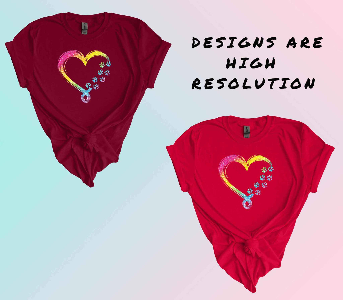 Paws and Heart DTF Transfer - Imagine With Aloha