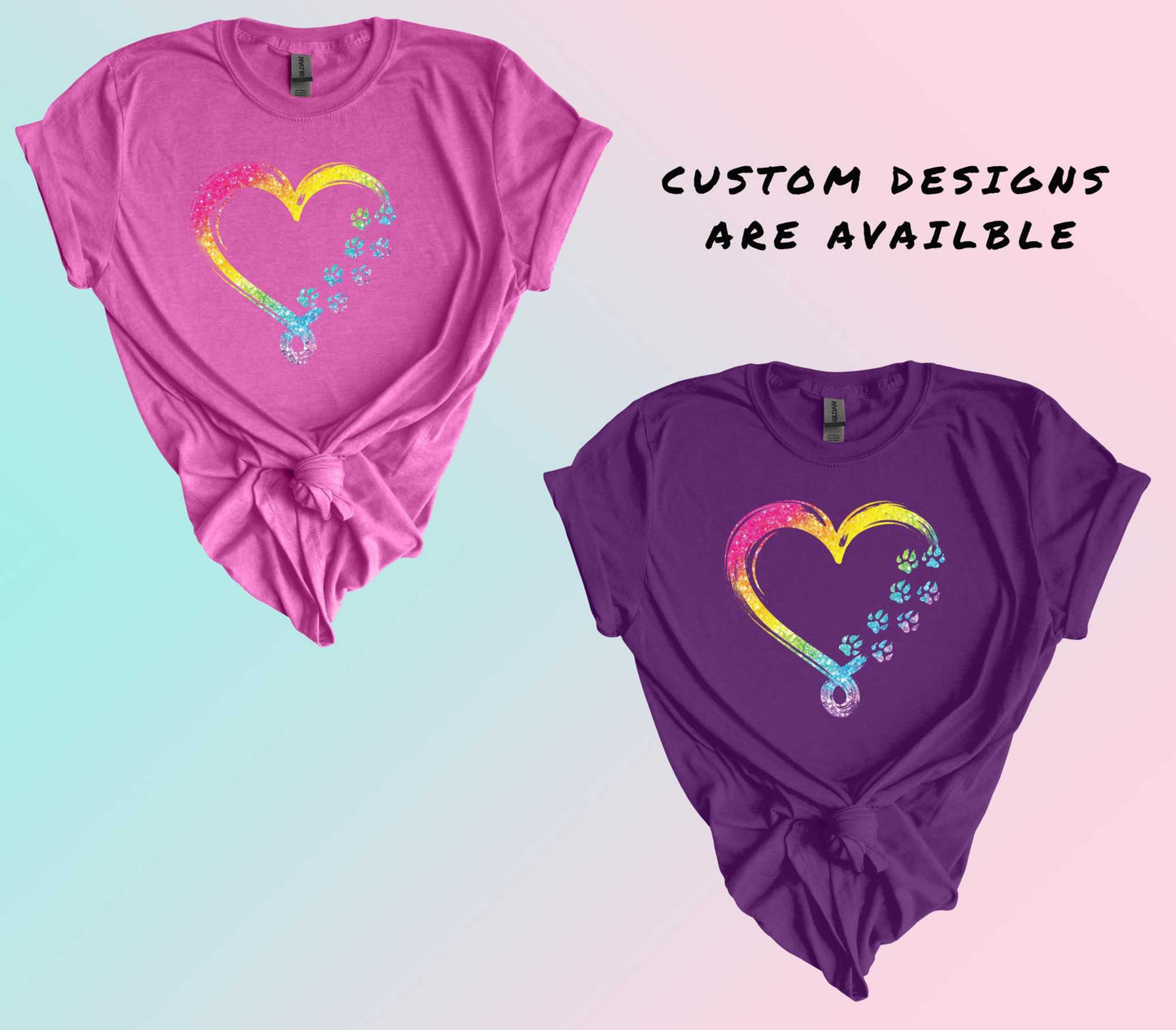 Paws and Heart DTF Transfer - Imagine With Aloha