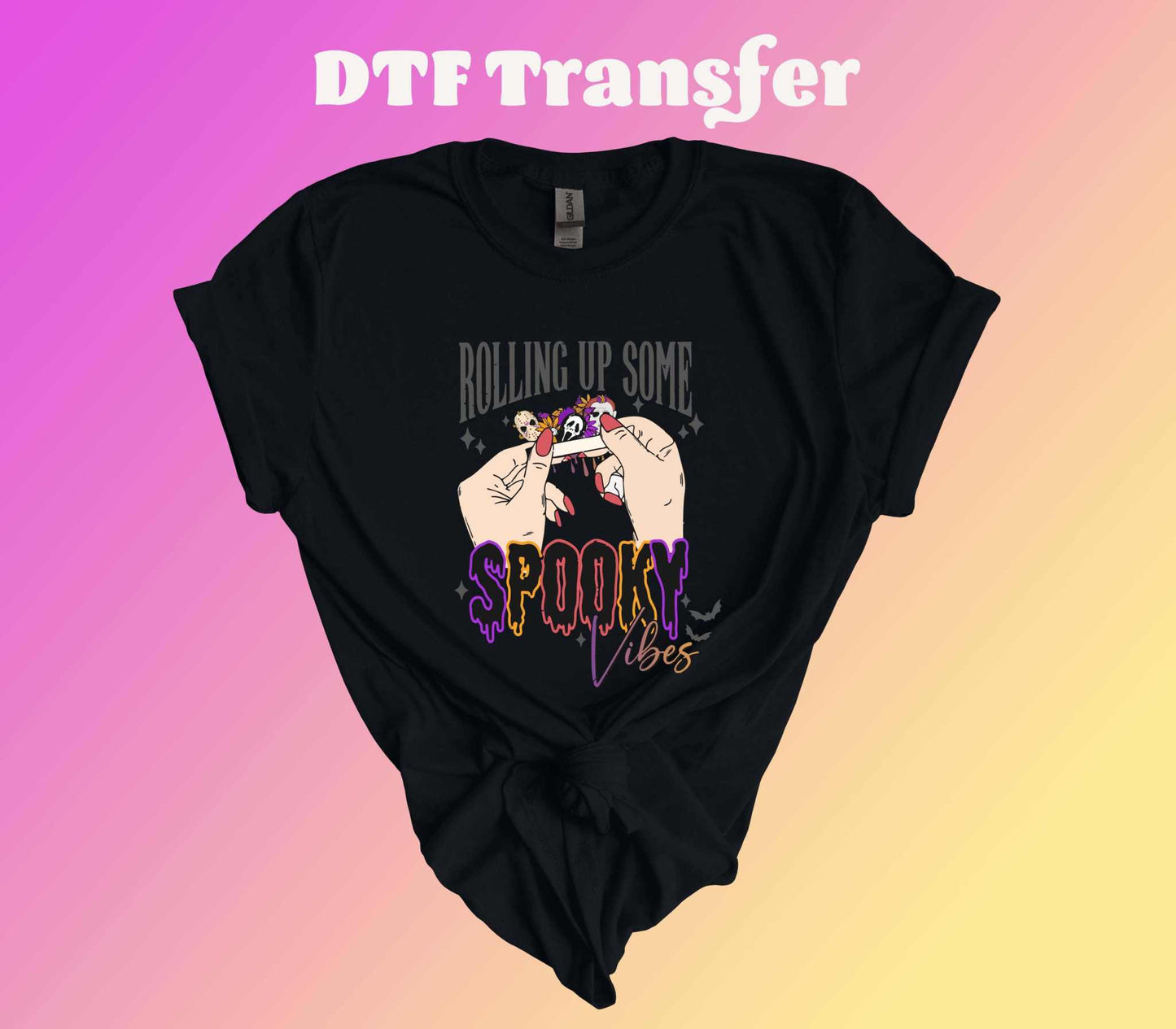 Rollin Up Some Spooky Vibes Ready to Press Heat Transfer - Imagine With Aloha