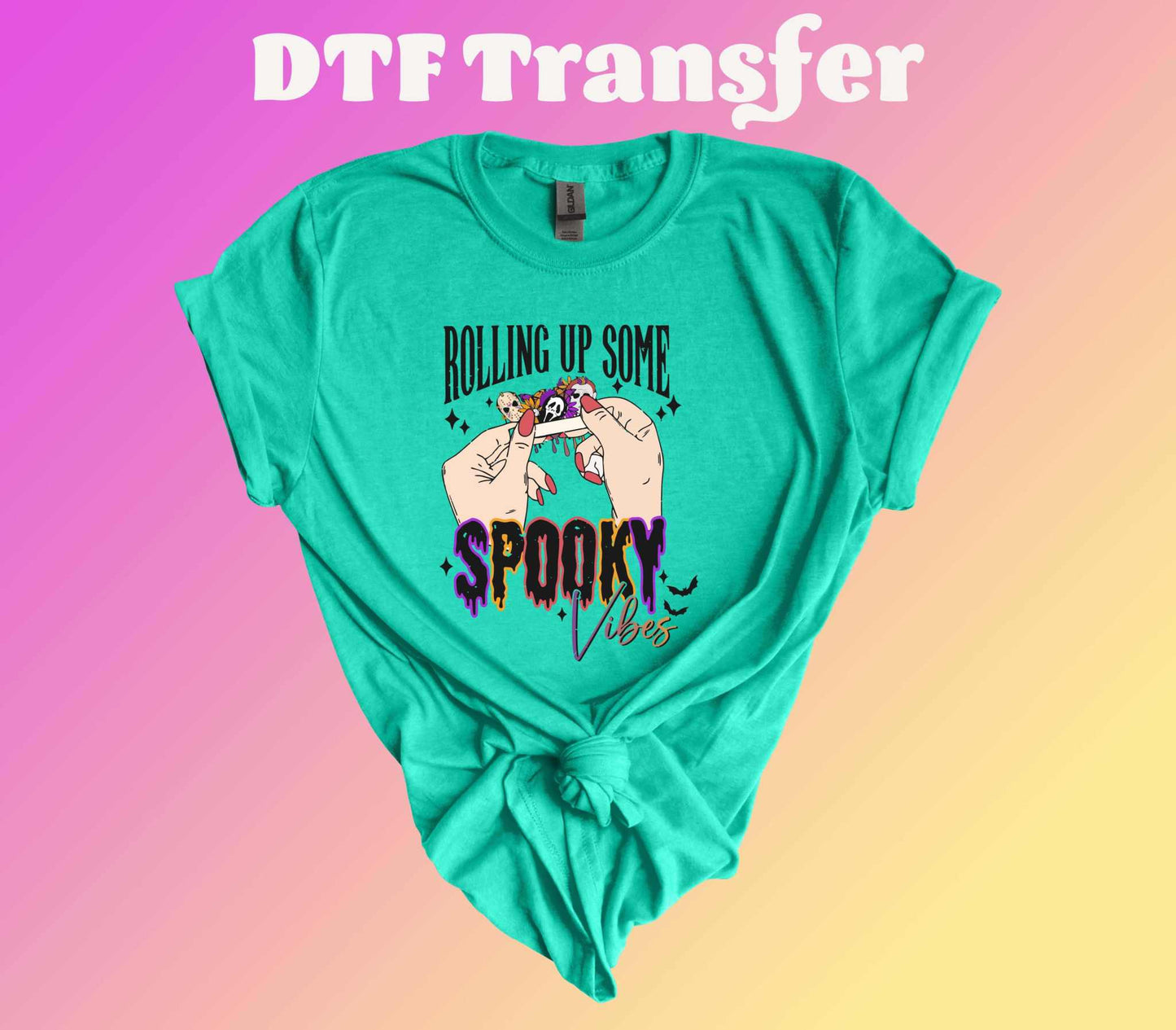 Rollin Up Some Spooky Vibes Ready to Press Heat Transfer - Imagine With Aloha