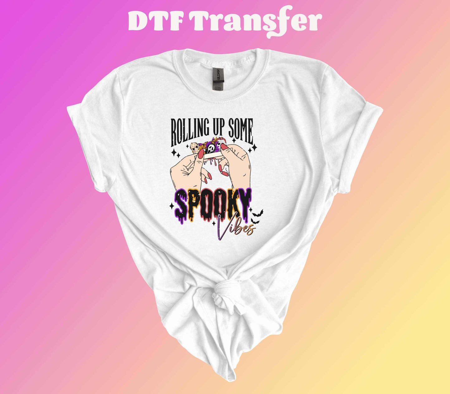 Rollin Up Some Spooky Vibes Ready to Press Heat Transfer - Imagine With Aloha