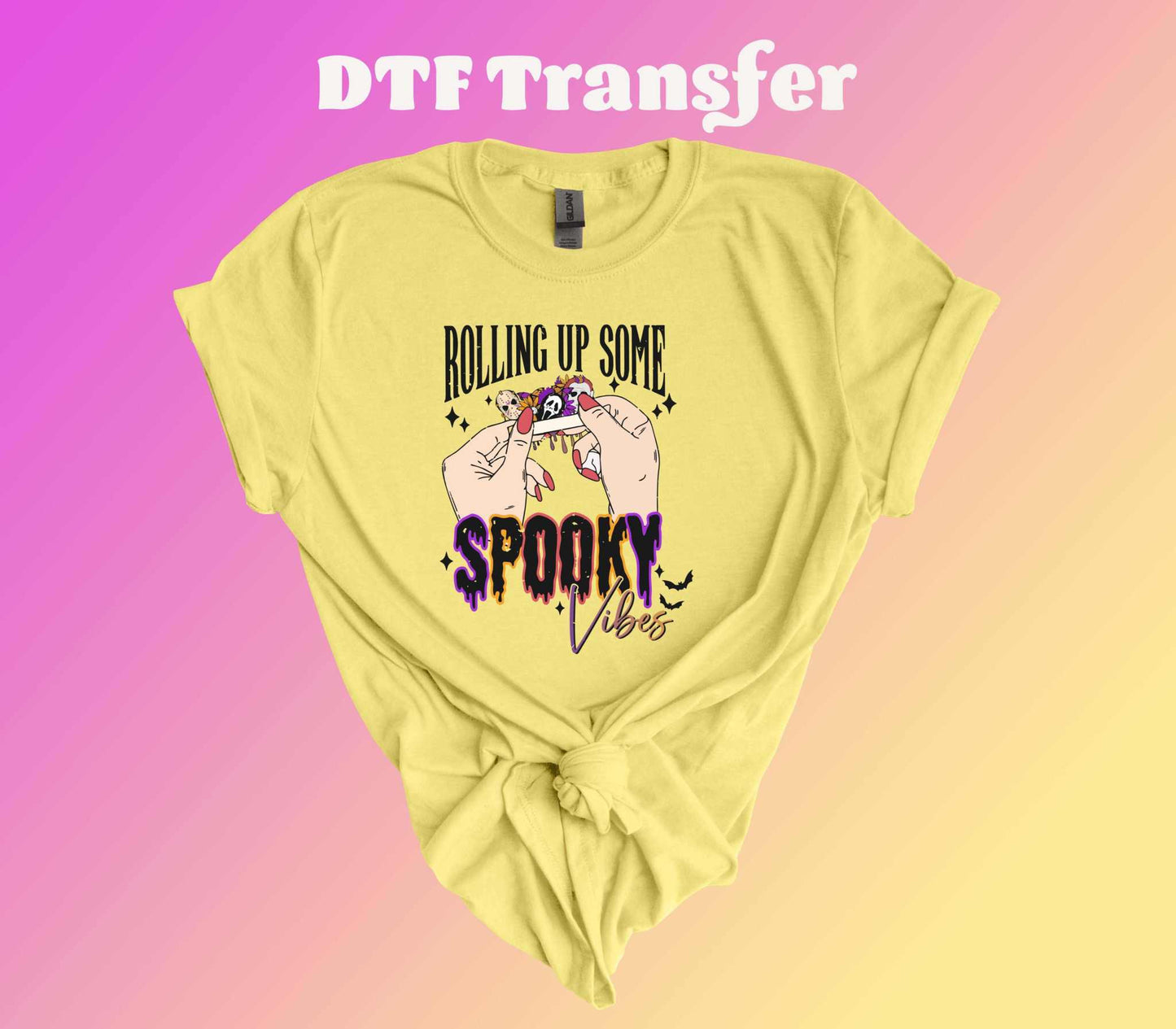 Rollin Up Some Spooky Vibes Ready to Press Heat Transfer - Imagine With Aloha