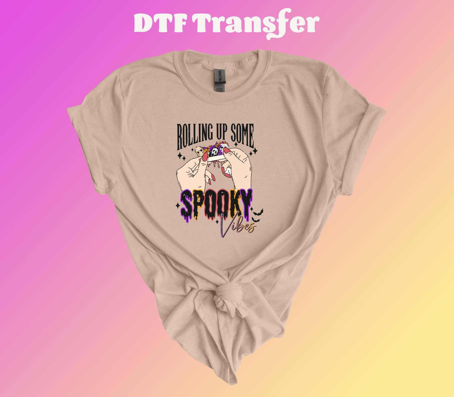 Rollin Up Some Spooky Vibes Ready to Press Heat Transfer - Imagine With Aloha