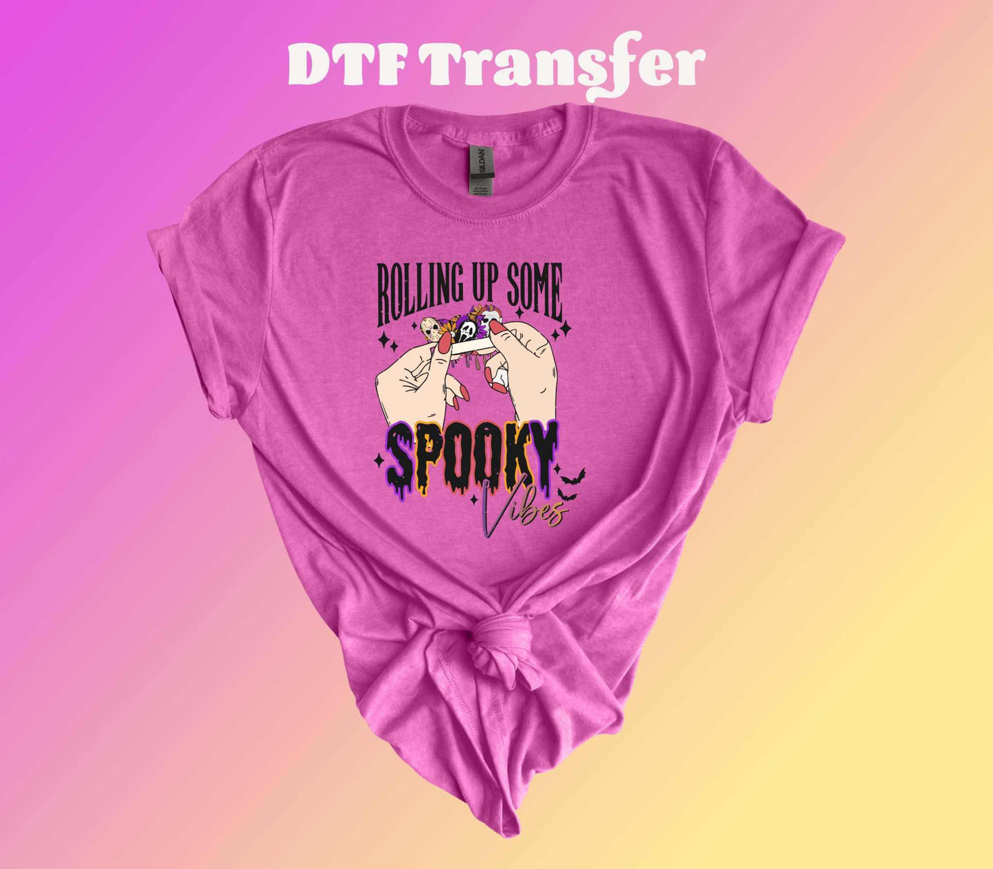 Rollin Up Some Spooky Vibes Ready to Press Heat Transfer - Imagine With Aloha