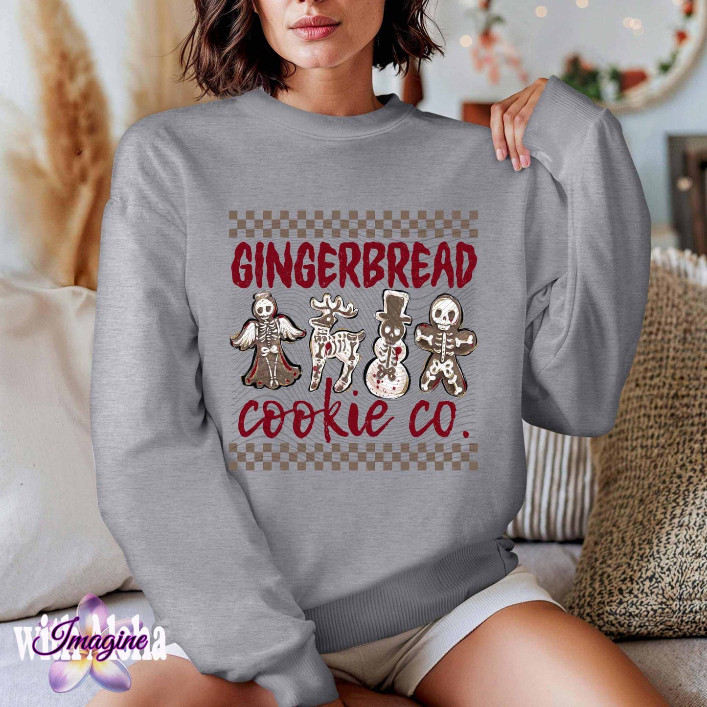 Spooky Gingerbread Cookie Co. Skeleton Christmas Cookie Art – Halloween-Themed Holiday Apparel - Imagine With Aloha