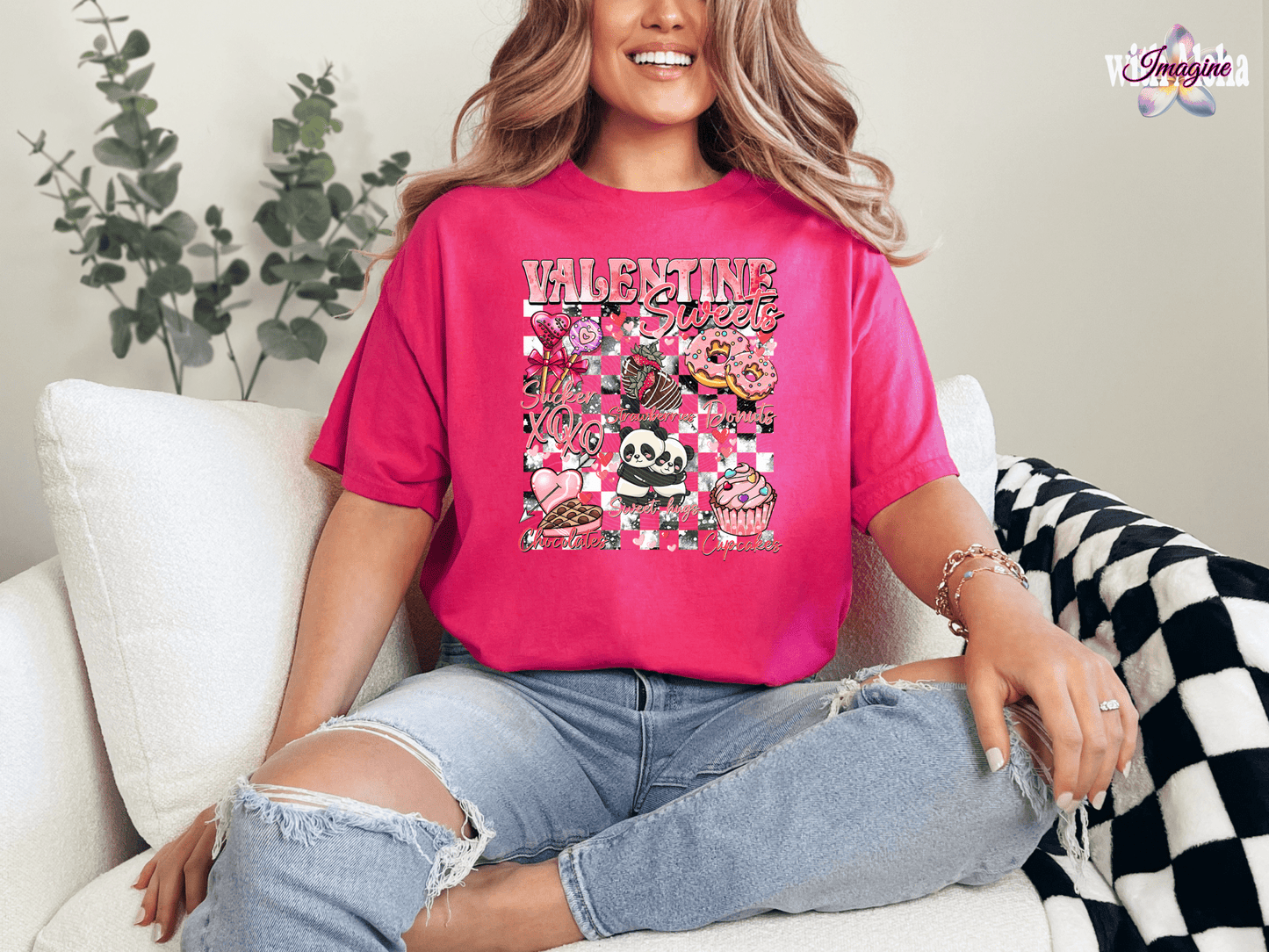 Valentine Vibes Graphic T-Shirt - Cute and Sweet Designs - Imagine With Aloha