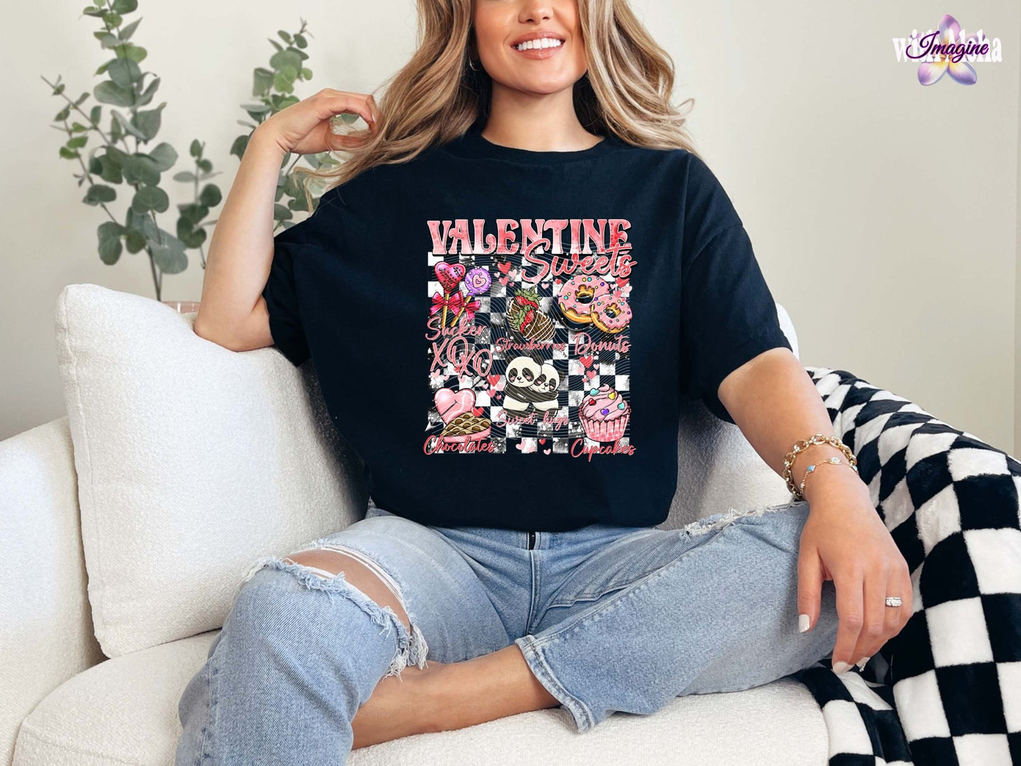 Valentine Vibes Graphic T-Shirt - Cute and Sweet Designs - Imagine With Aloha