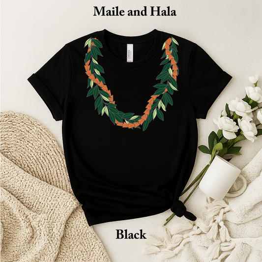 Maile and Hala Lei T-Shirt