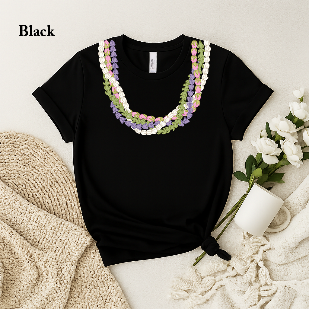 Island Lei Floral Tee – Hawaiʻi-Inspired Floral Shirt