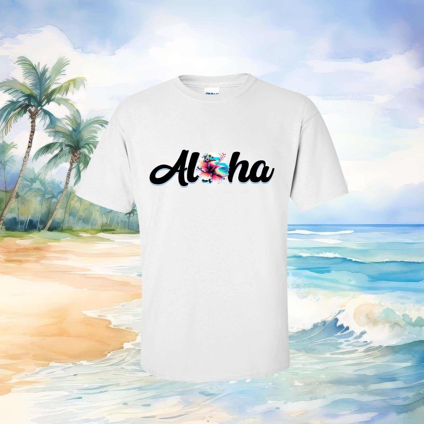 Aloha Rainbow Plumeria Shirt