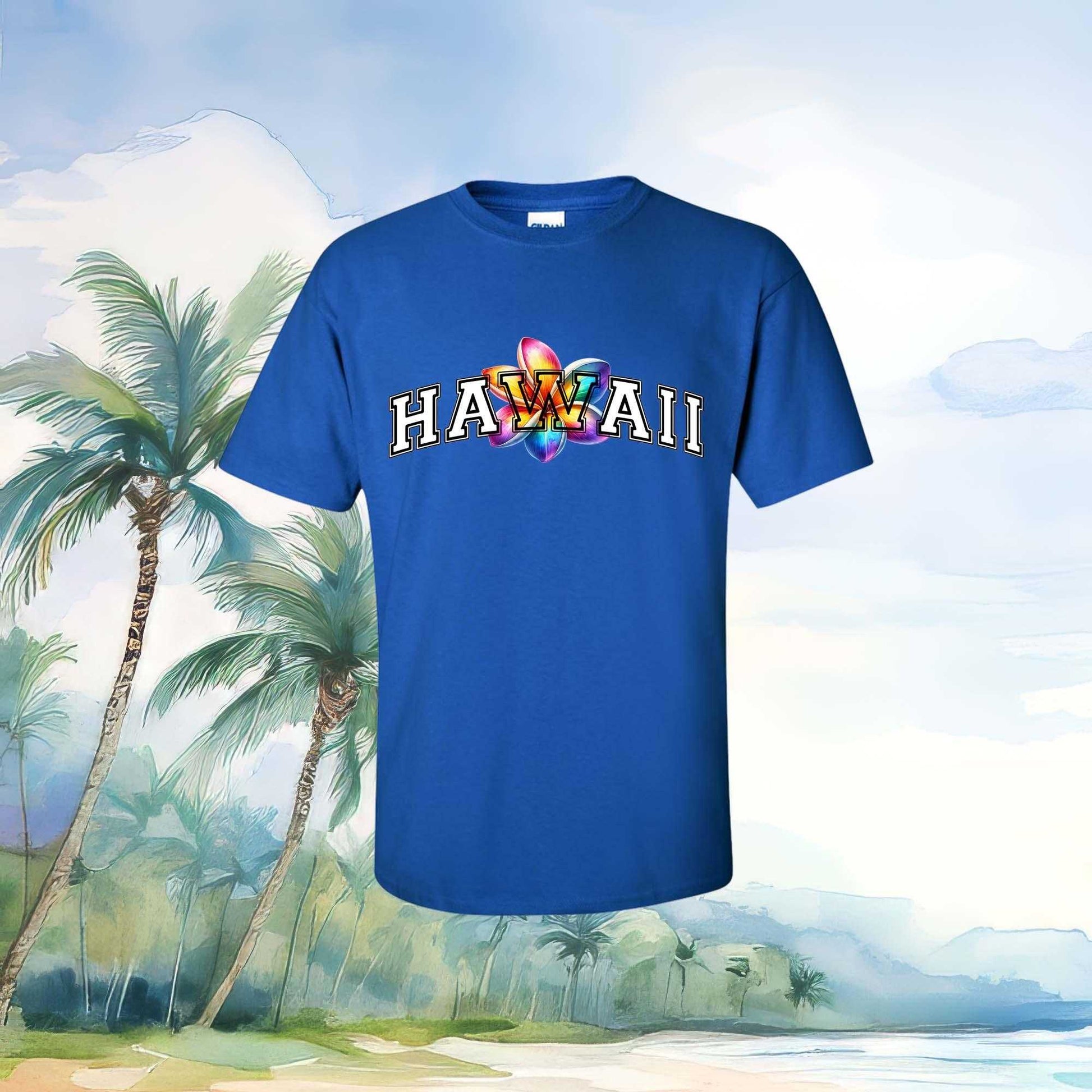 Hawaii Rainbow Plumeria T-Shirt - Imagine With Aloha