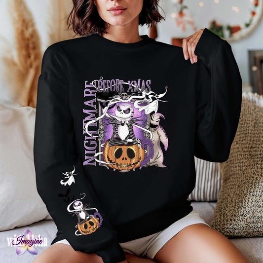 Nightmare Xmas Long Sleeve Shirt - Spooky & Festive Halloween/Christmas Pullover