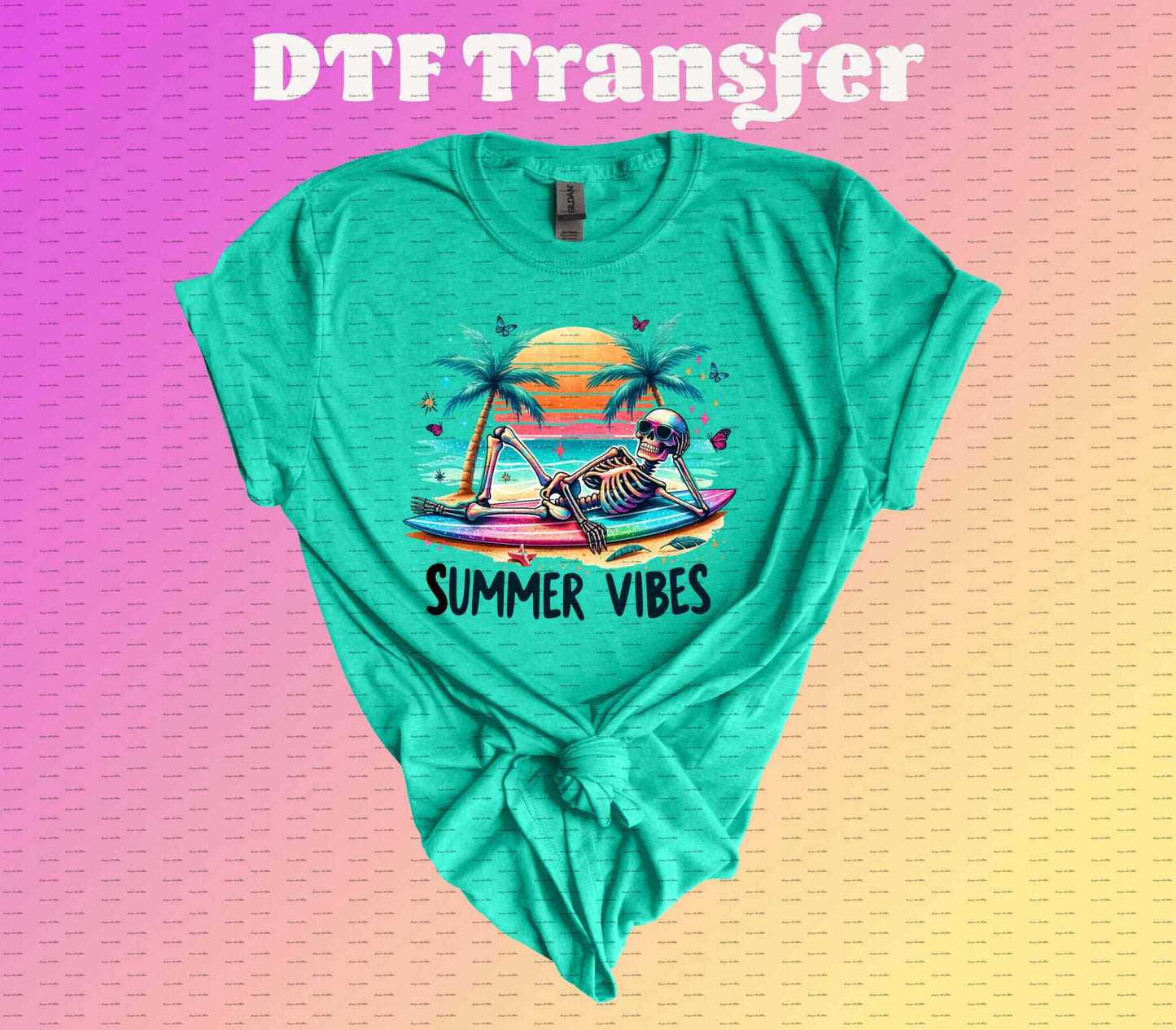 Summer Vibes | DTF Transfer | Iron on Transfer | Heat Transfer | Image Transfer - Imagine With Aloha