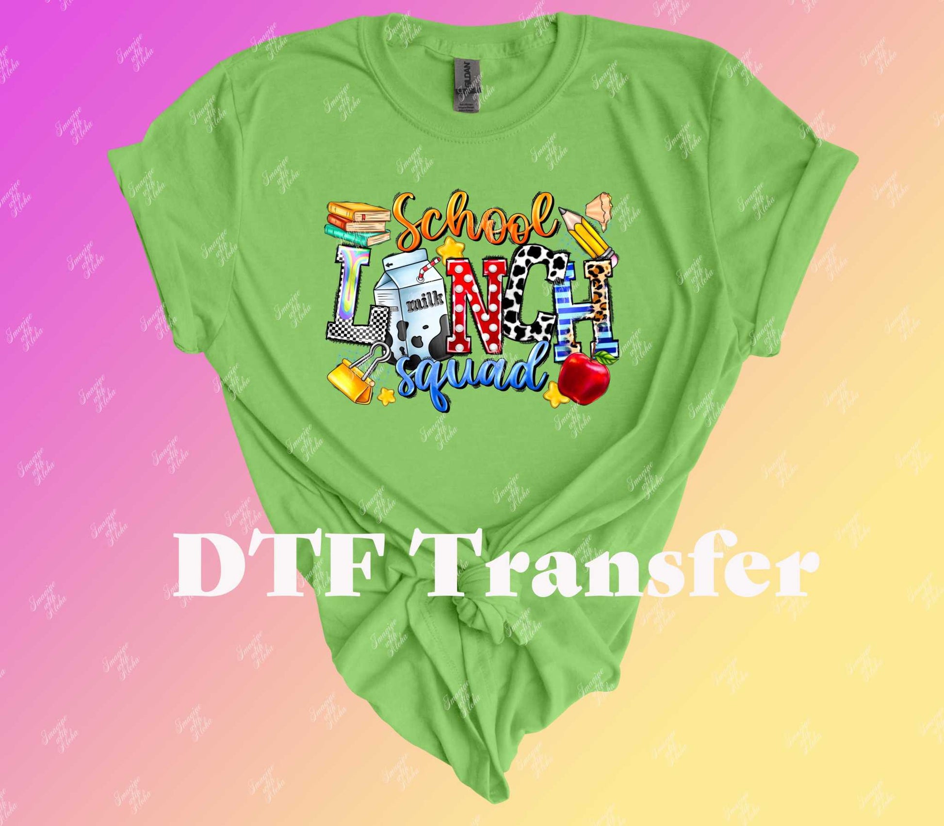 School Lunch Squad DTF Transfer - Imagine With Aloha