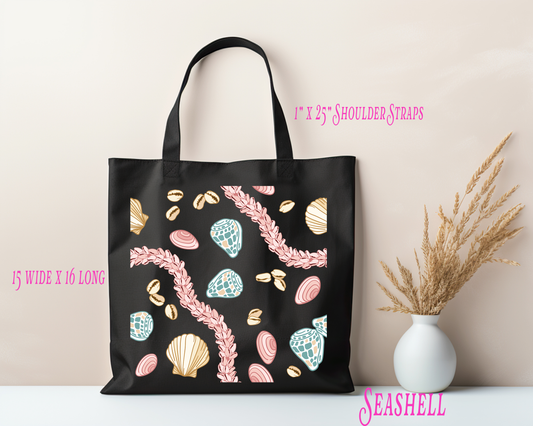 Seashell Tote Bag – Hawaiian Coastal Reusable Shoulder Tote
