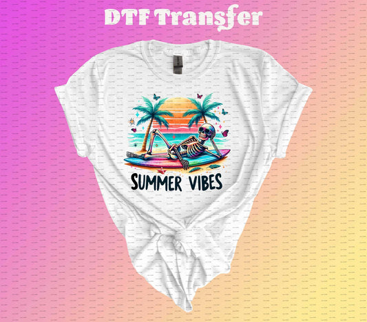 Summer Vibes | DTF Transfer | Iron on Transfer | Heat Transfer | Image Transfer - Imagine With Aloha