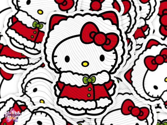 Adorable Kawaii Santa Holiday Vinyl Sticker – Cute Christmas Decor - Imagine With Aloha