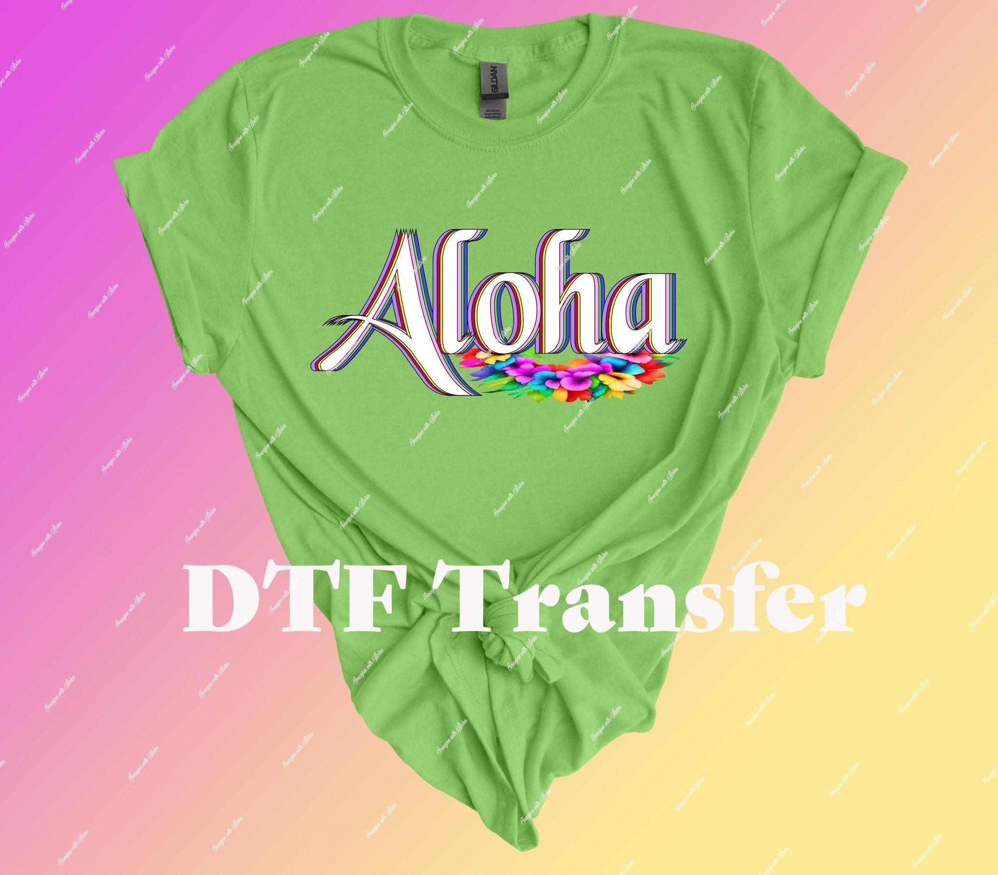 Aloha Hibiscus DTF Transfer | Heat Transfer | Iron on Transfer | Image Transfer - Imagine With Aloha