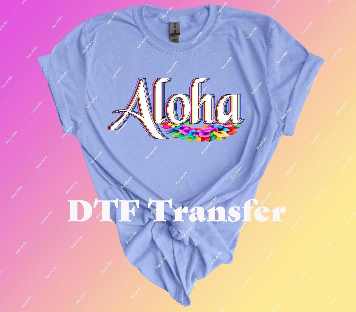 Aloha Hibiscus Ready to Press Heat Transfer - Imagine With Aloha