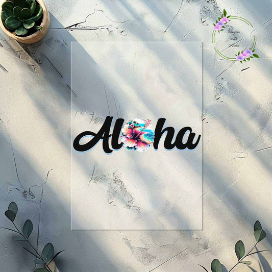 Aloha Hibiscus Ready to Press Heat Transfer - Imagine With Aloha