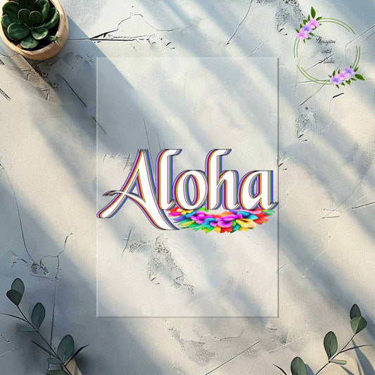 Aloha Hibiscus Ready to Press Heat Transfer - Imagine With Aloha