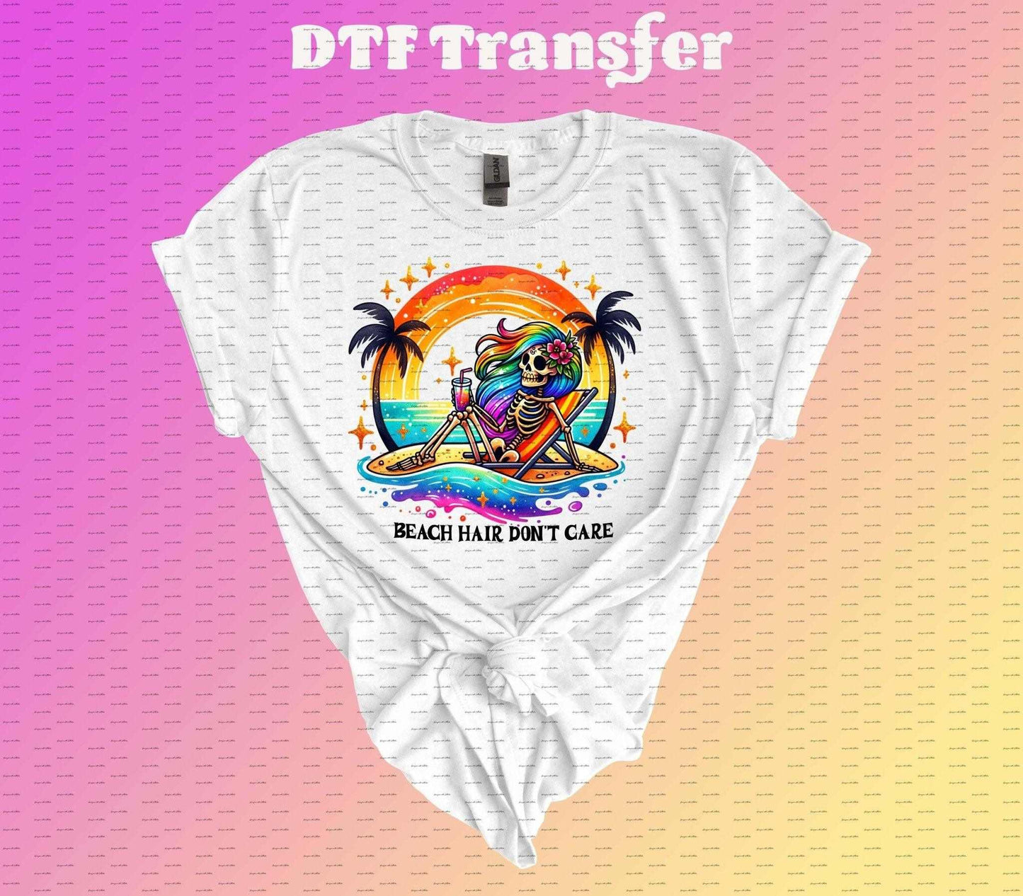 Beach Hair Don't Care DTF Transfer - Imagine With Aloha