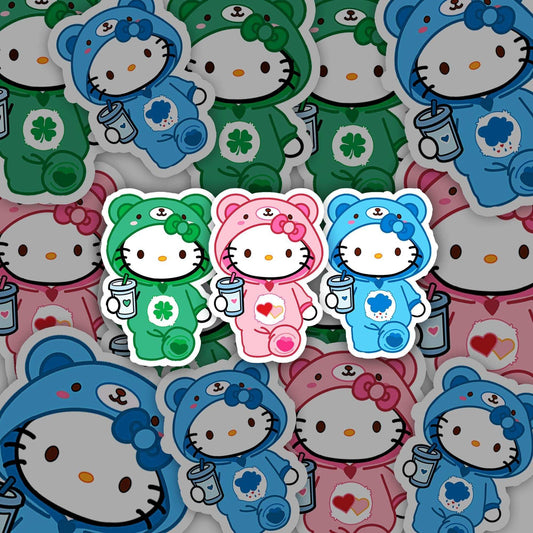 Carebear Hello Kitty Stickers - Imagine With Aloha