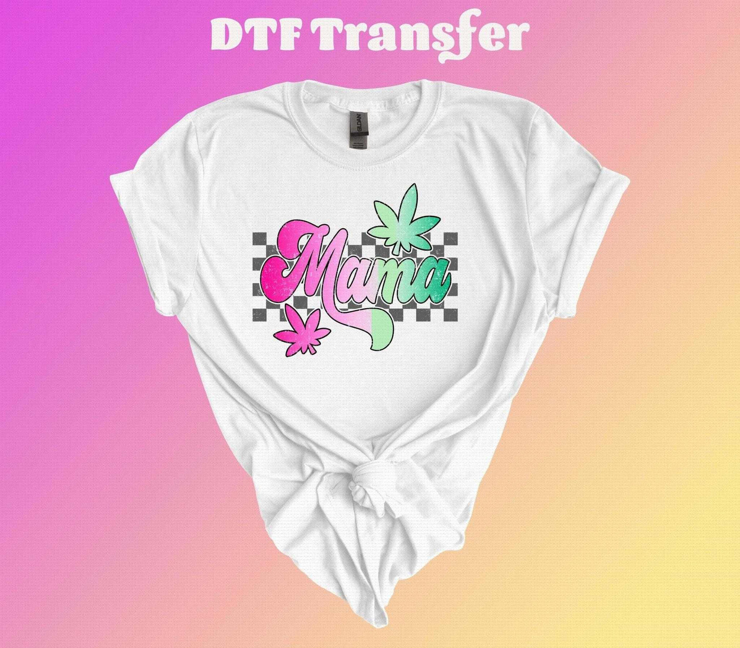 Checkered Weed Mama DTF Transfer | Iron On Transfer | Heat Transfer - Imagine With Aloha