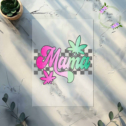 Checkered Weed Mama DTF Transfer | Iron On Transfer | Heat Transfer - Imagine With Aloha