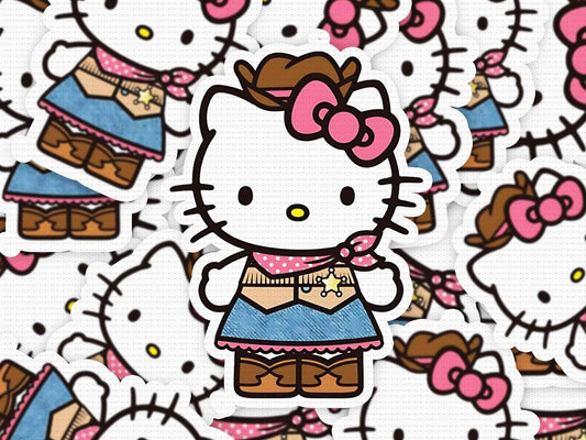 Cowgirl Hello Kitty Sticker Copy