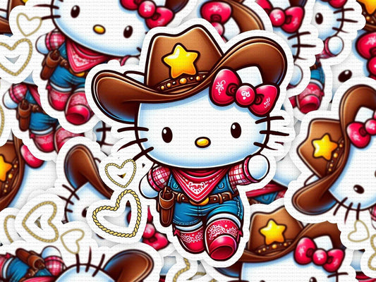 Cowgirl Hello Kitty Sticker