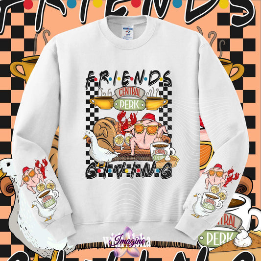 Friendsgiving Central Perk Sweatshirt – Cozy Thanksgiving Tribute to Friendship - Imagine With Aloha