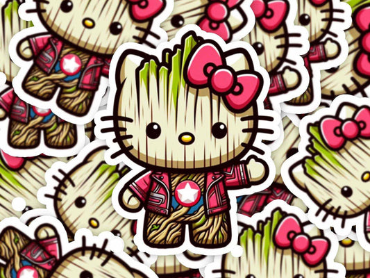 Groot Kitty Vinyl Sticker - Imagine With Aloha