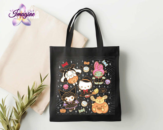 Halloween Kawaii Characters Tote Bag - Imagine With Aloha