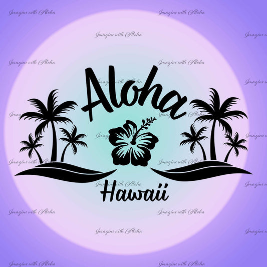 Hawaii SVG | Aloha Palm Tree SVG - Imagine With Aloha