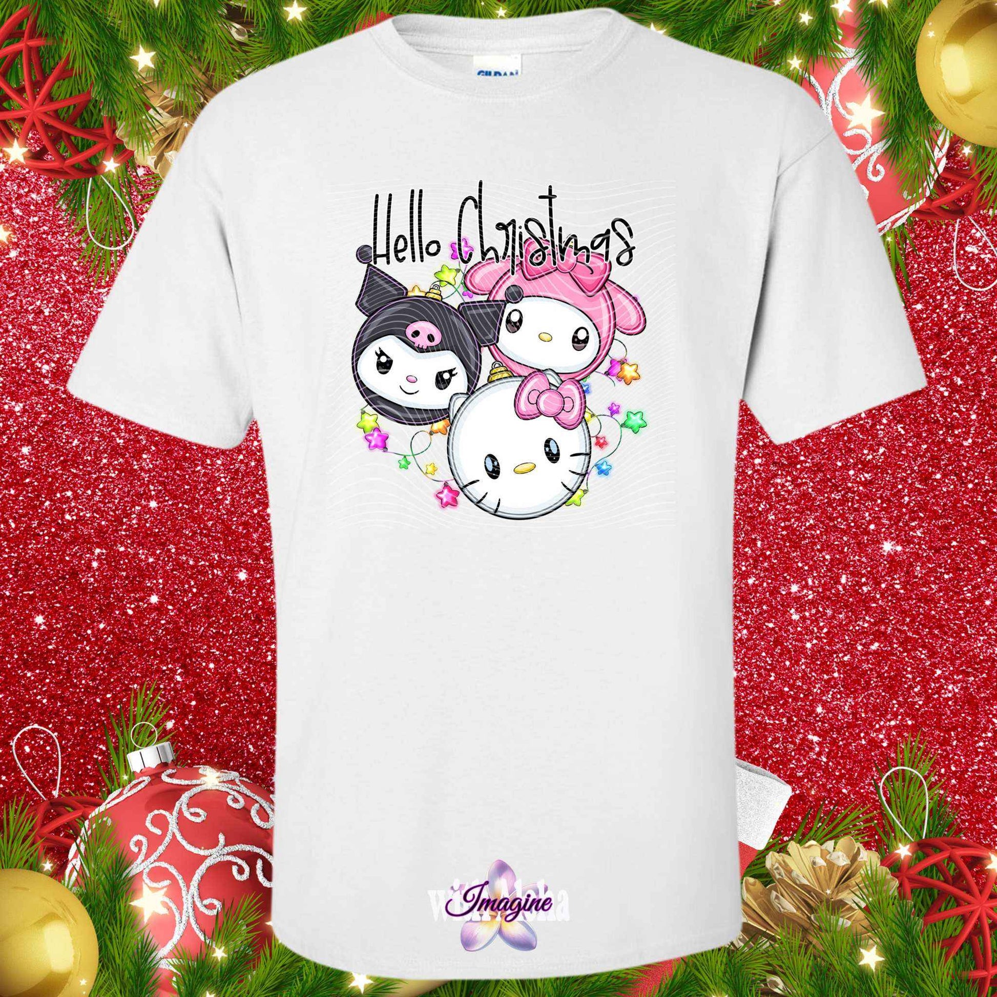 Hello Christmas Festive Tee – Holiday Cheer for All Ages - Imagine With Aloha