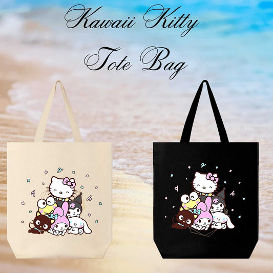 Hello Kitty and Friends Canvas Tote Bag | Reusable Bag | Grocery Bag - Imagine With Aloha