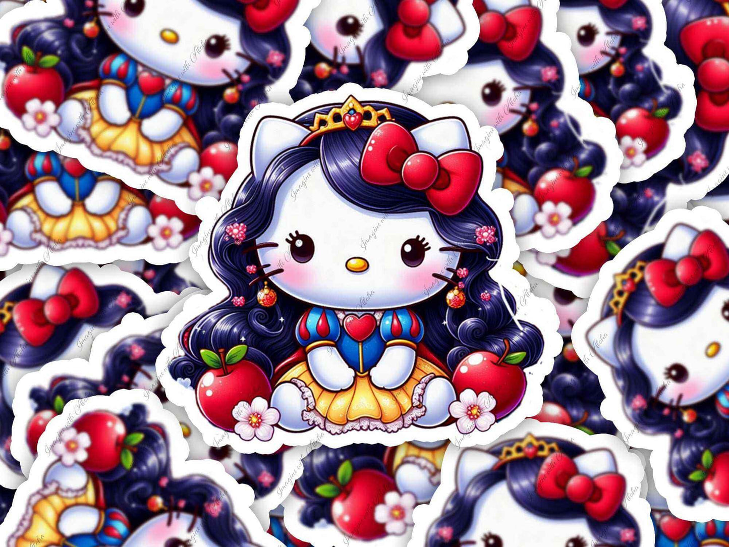 Hello Kitty as Snow White Sticker - Imagine With Aloha