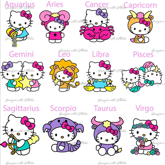 Hello Kitty Astrological Sticker Set - Imagine With Aloha