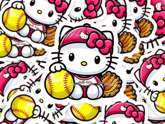 Hello Kitty Baseball Vinyl Sticker - Imagine With Aloha