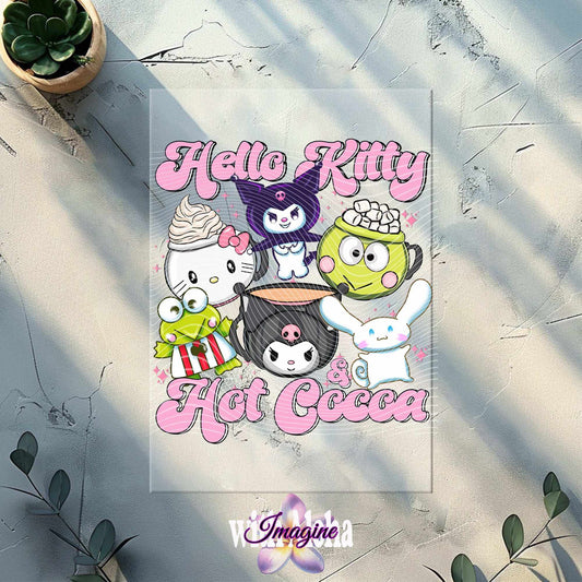 Hello Kitty & Friends Hot Cocoa DTF Transfer – Cute Christmas Hot Chocolate Design - Imagine With Aloha