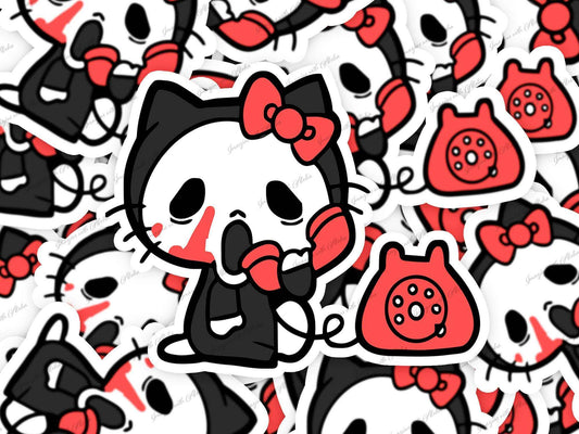 Hello Kitty Ghostface Halloween Sticker - Imagine With Aloha