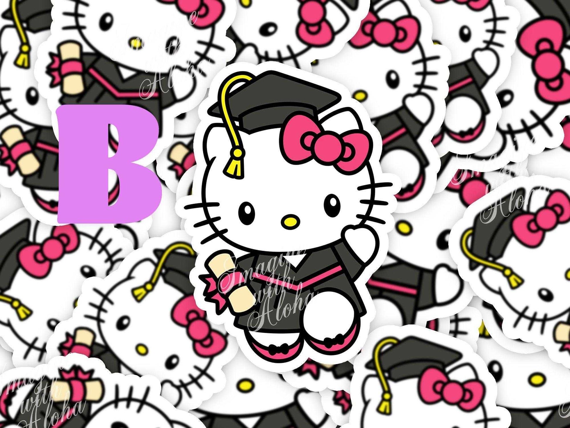 Hello Kitty Graduation Stickers | Class of 2024 | Kawaii Sticker - Imagine With Aloha